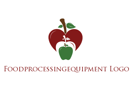 heart behind apples