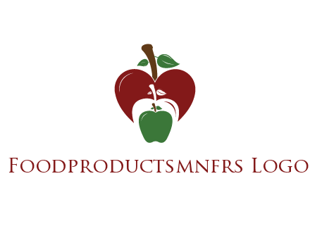 heart behind apples