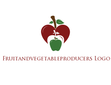 heart behind apples