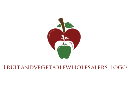 heart behind apples