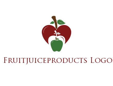 heart behind apples