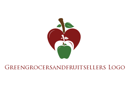 heart behind apples
