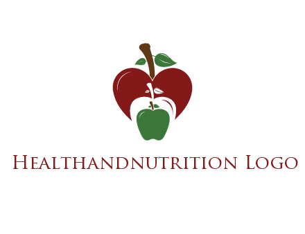 heart behind apples