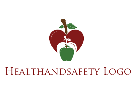 heart behind apples