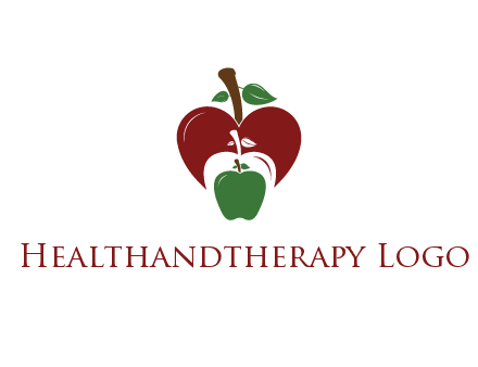heart behind apples
