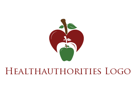 heart behind apples