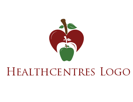heart behind apples