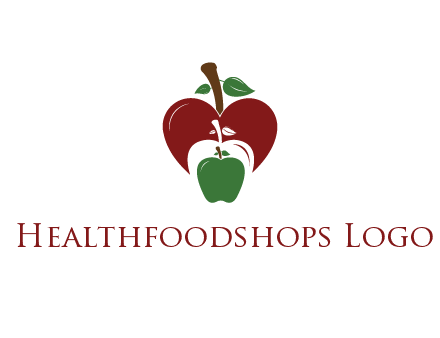 heart behind apples
