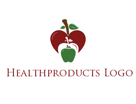 heart behind apples