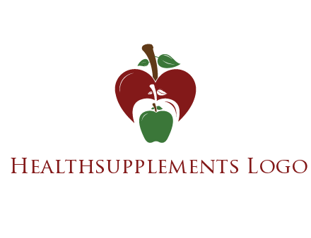 heart behind apples
