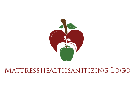 heart behind apples