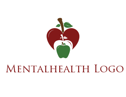 heart behind apples