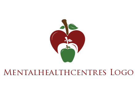 heart behind apples
