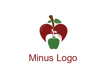 heart behind apples