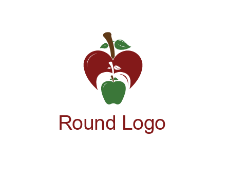 heart behind apples