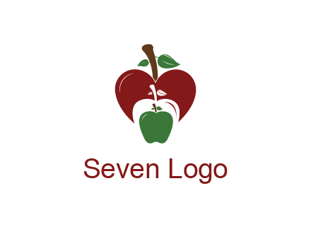heart behind apples
