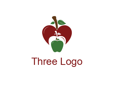 heart behind apples