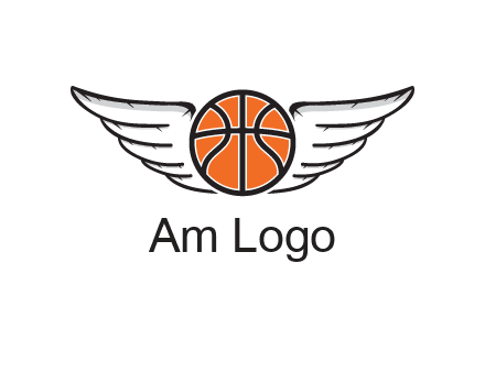 wings behind basketball