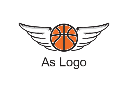 wings behind basketball