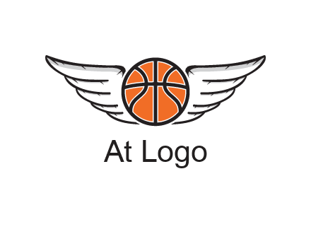 wings behind basketball