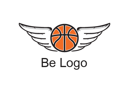 wings behind basketball