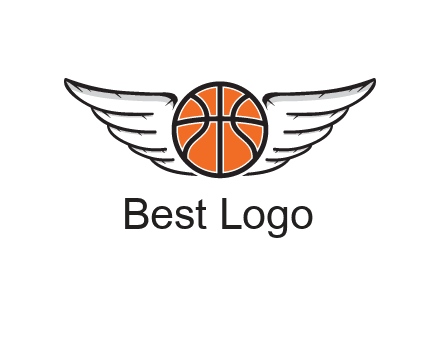 wings behind basketball