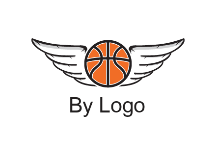 wings behind basketball