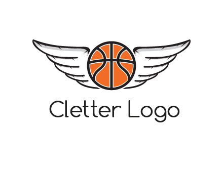 wings behind basketball