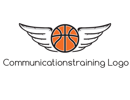 wings behind basketball