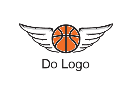 wings behind basketball