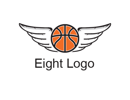 wings behind basketball