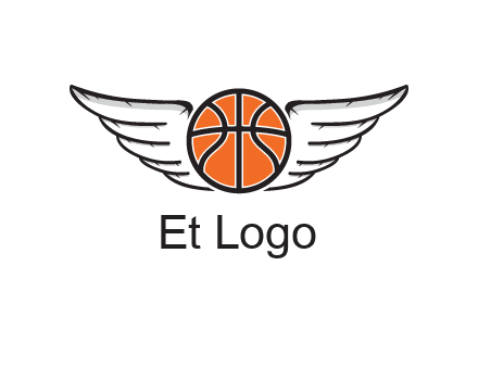 wings behind basketball