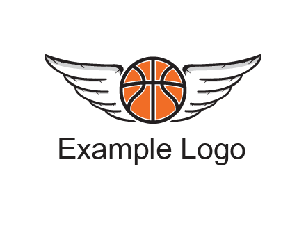 wings behind basketball
