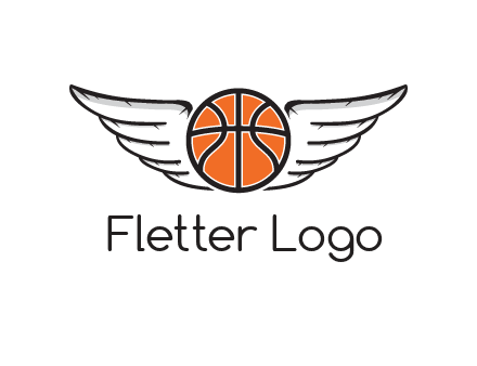 wings behind basketball