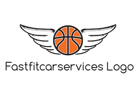 wings behind basketball