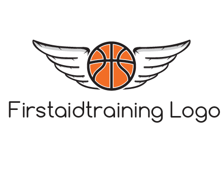 wings behind basketball