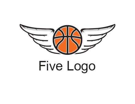 wings behind basketball