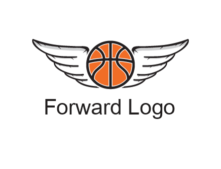 wings behind basketball