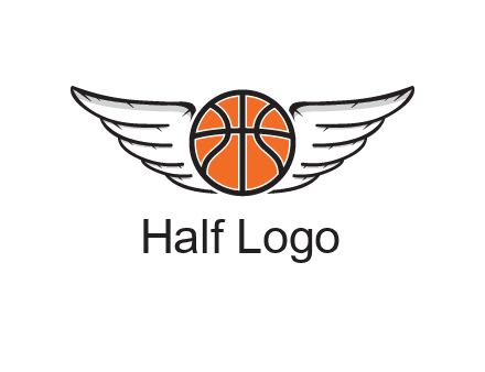 wings behind basketball