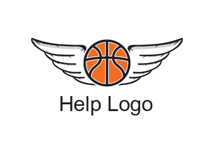 wings behind basketball