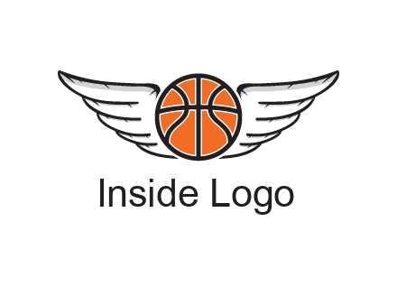 wings behind basketball