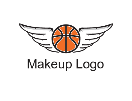 wings behind basketball