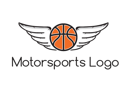 wings behind basketball