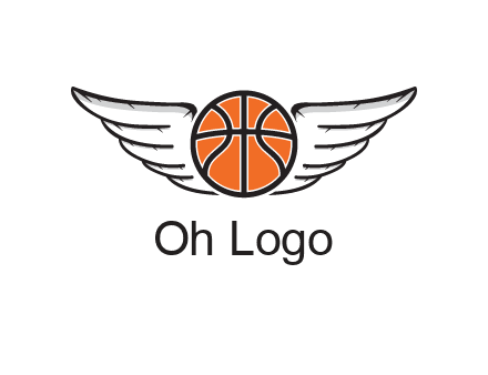 wings behind basketball