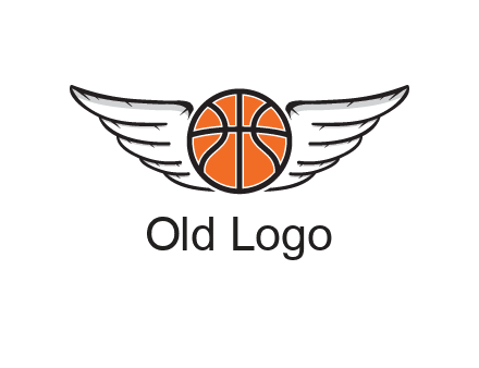 wings behind basketball