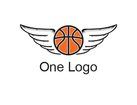 wings behind basketball