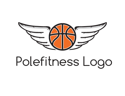 wings behind basketball
