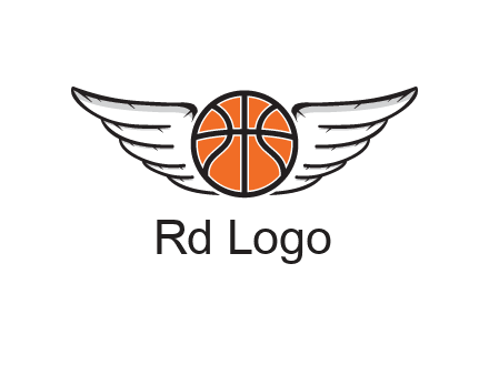 wings behind basketball