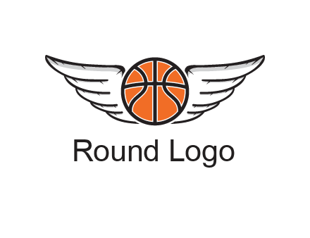 wings behind basketball