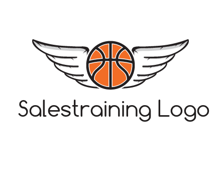 wings behind basketball